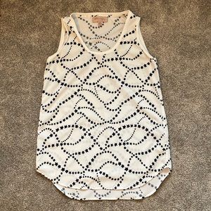 Philosophy white tank with blue stars